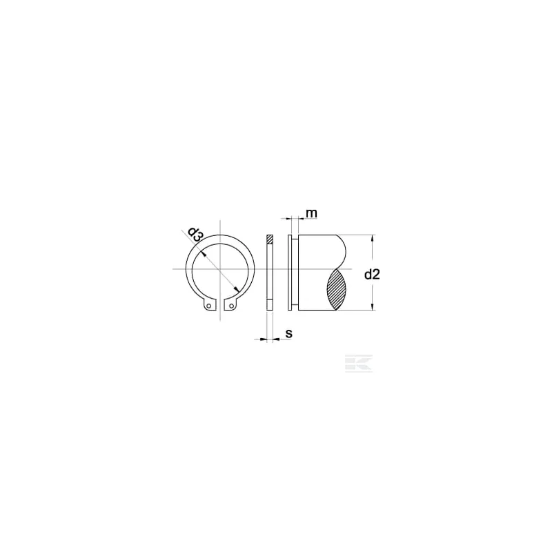 Circlip 8 mm ext.