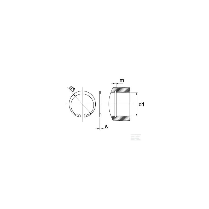 Circlip 8 mm int.