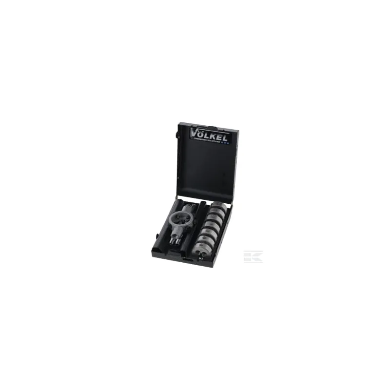 Jeu de filières rondes M3-M12 avec porte-filière