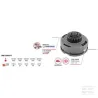 Tête de coupe "EASY Work" 4" M8x1,25 LH M/M10x1,25 LH F, EW102
