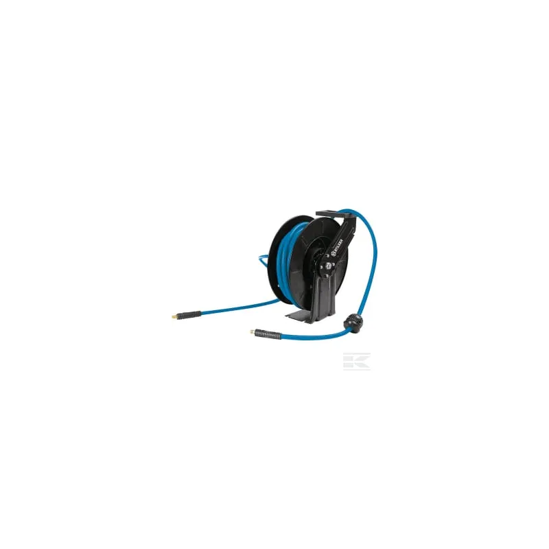 Enrouleur de tuyau d'air comprimé 20 m + 1,5 m - tuyau de 8 mm - raccord 1/4".