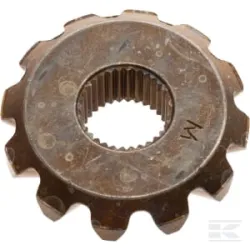 Engrenage à onglet, 12 dents, cannelé