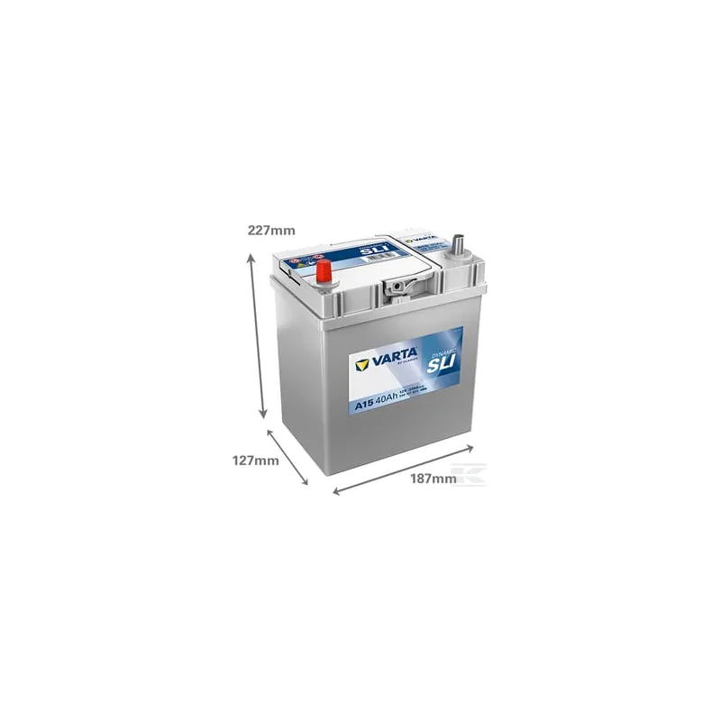 Batterie 12 V 40 Ah 330 A A15 VARTA Dynamic SLI