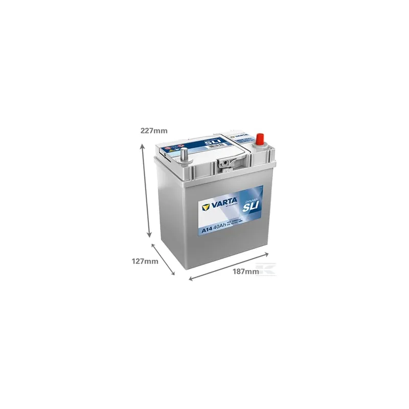 Batterie 12 V 40 Ah 330 A A14 VARTA Dynamic SLI
