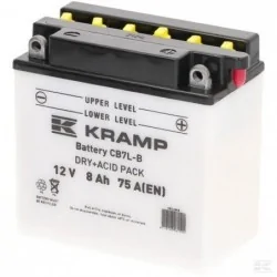 Batterie 12V 8Ah 75A avec pack d'acide Kramp