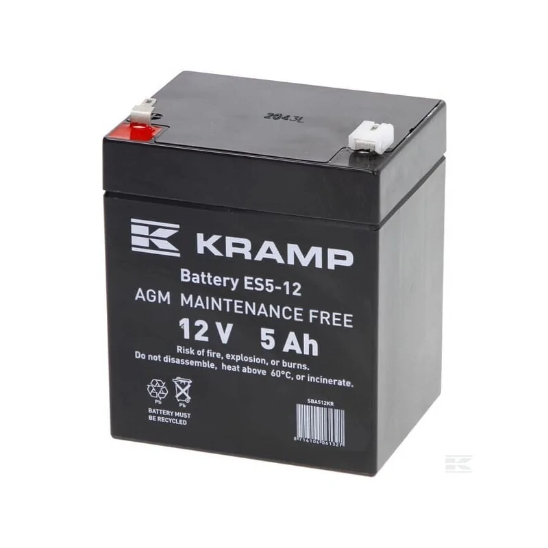 Batterie 12V 5Ah fermée Kramp